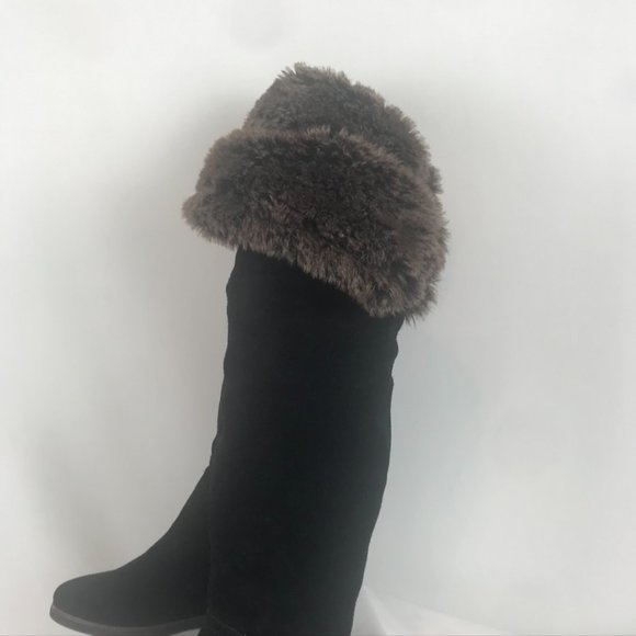 Sam Edelman Suede Over-Knee Faux-Fur-Lined Boots - Picture 4 of 15